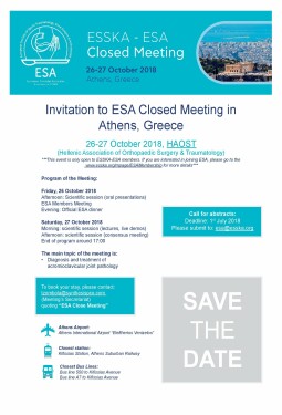 ESSKA - ESA CLOSED MEETING