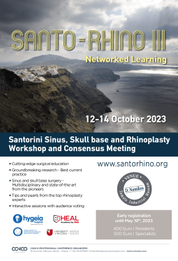 SANTO-RHINO III - SANTORINI SINUS SKULL BASE AND RHINOPLASTY WORKSHOP